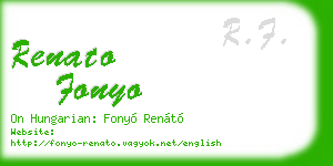 renato fonyo business card